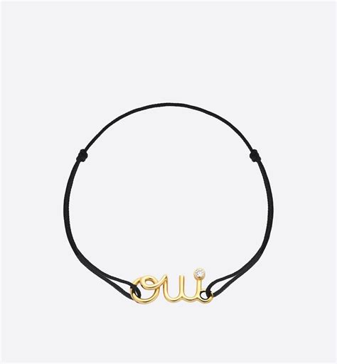 dior oui armband|Oui Bracelet Yellow Gold, Diamond and Red Cord .